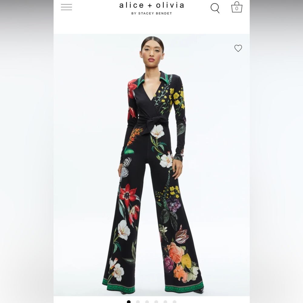 Alice + Olivia Multicolor Floral Jumpsuit